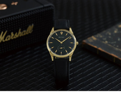 Baltany Men Automatic Watch 38.5mm Pilot Manual Winding Mechanical Wristwatch Sapphire 5ATM Small Second Dial ST1701 ST1700