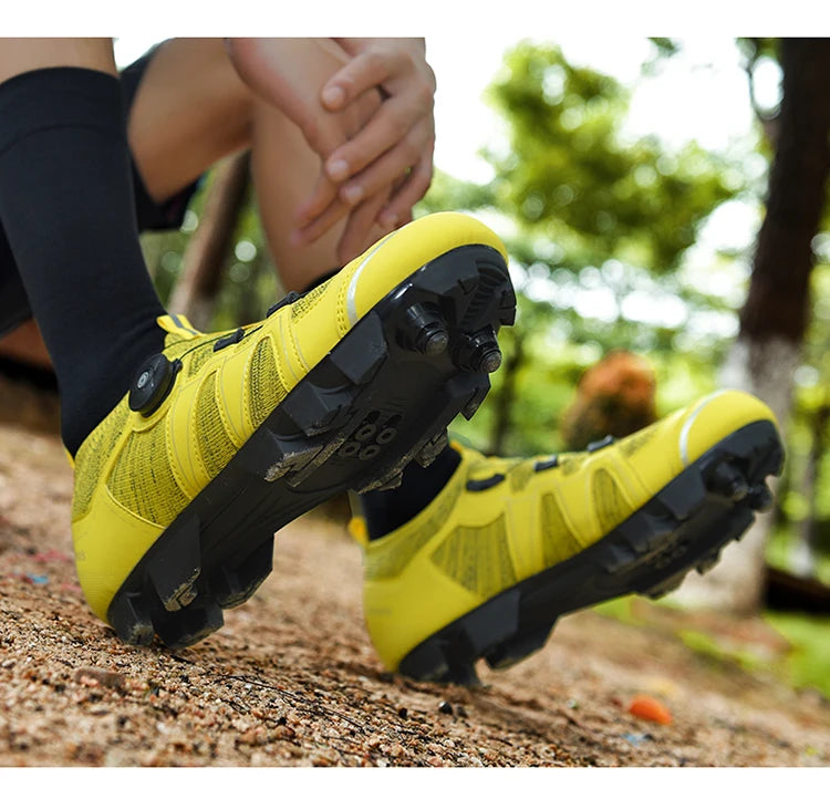 Mountain Bike Shoes Men's Cycling Shoes Quick Ratchet Buckle Compatible with SPD System Pedal for Indoor Outdoor Women MTB Shoes