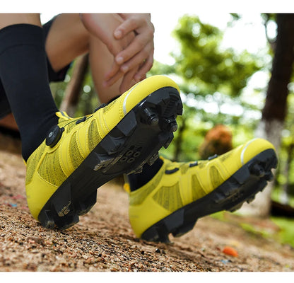 Mountain Bike Shoes Men's Cycling Shoes Quick Ratchet Buckle Compatible with SPD System Pedal for Indoor Outdoor Women MTB Shoes