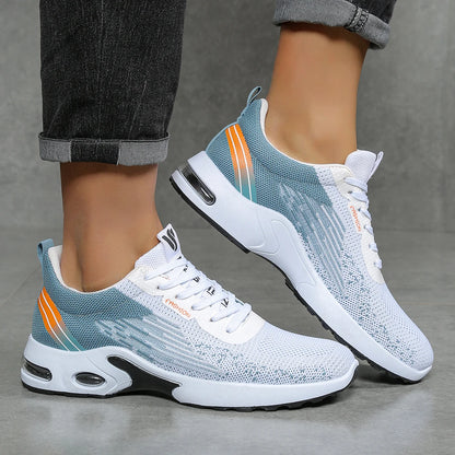 Scarpe da uomo, scarpe casual da uomo, mesh traspirante, ammortizzate ad aria, suola morbida, scarpe sportive alla moda color block
