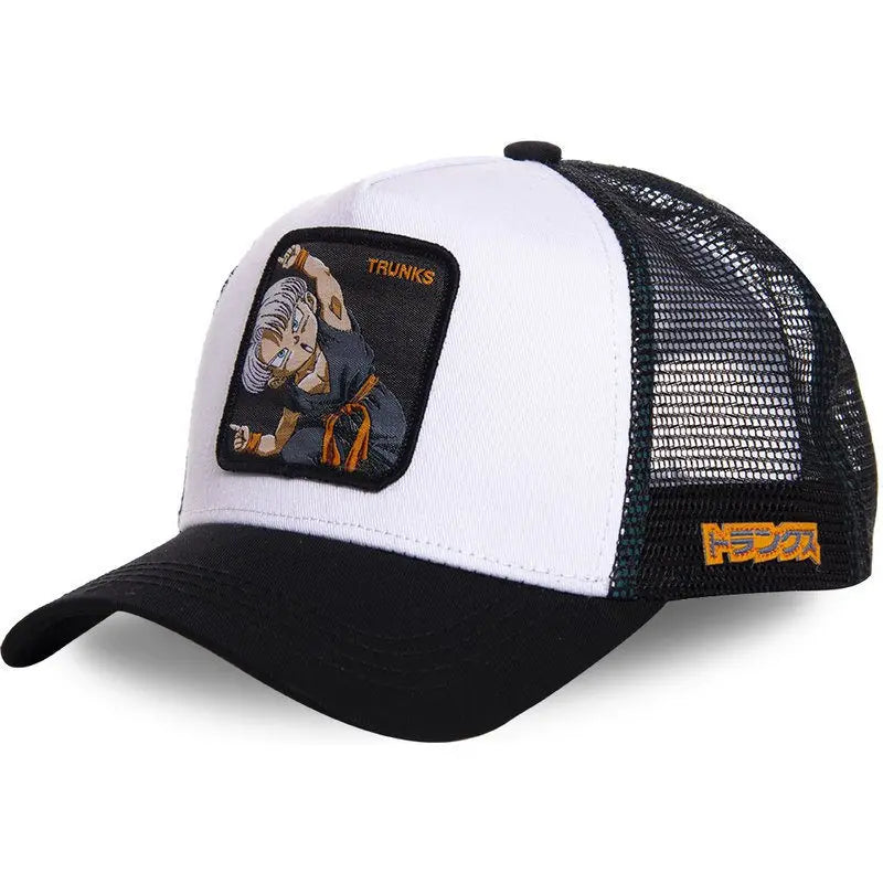 Dragon Ball Z-stilarter Anime Son Goku Bomuld Ny baseballkasket til mænd og kvinder Hip Hop Far Justerbar mesh-kasket Trucker-kasket