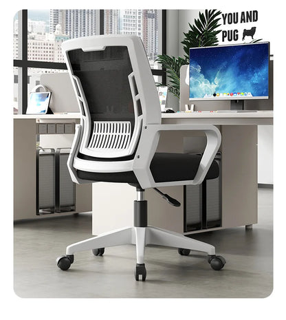 Sedia ergonomica da home office con schienale regolabile in altezza, girevole, supporto lombare, poggiatesta, sedia gaming