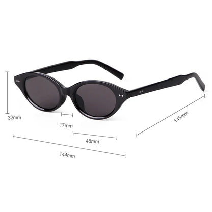 Trend Tortoise Shell Cat Eye Sunglasses 2025 Women Men Brand Designer Sun Glasses Cateye Rivets Narrow Frame Shades Female UV400