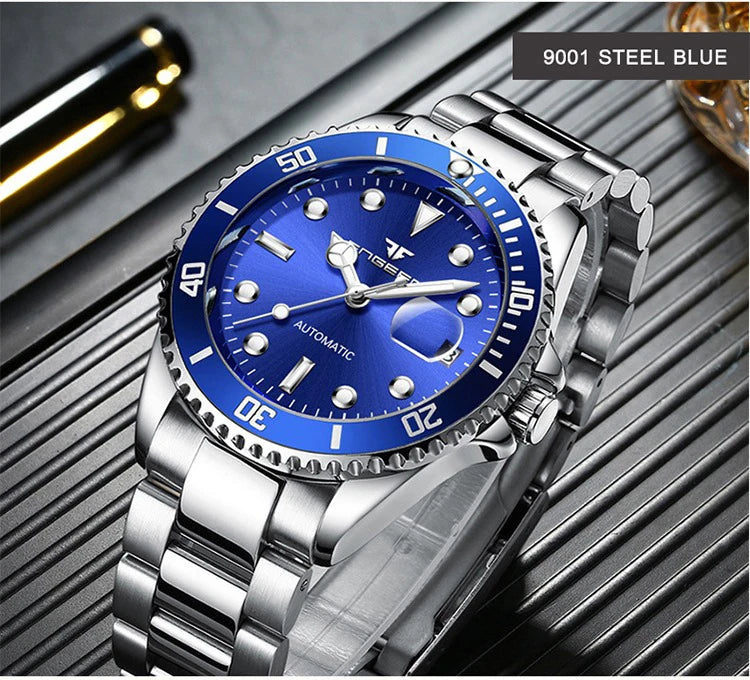 BINBOND mechanikus karórák férfiaknak: luxus, világító, vízálló, automata, tourbillon, csontvázszerkezetű