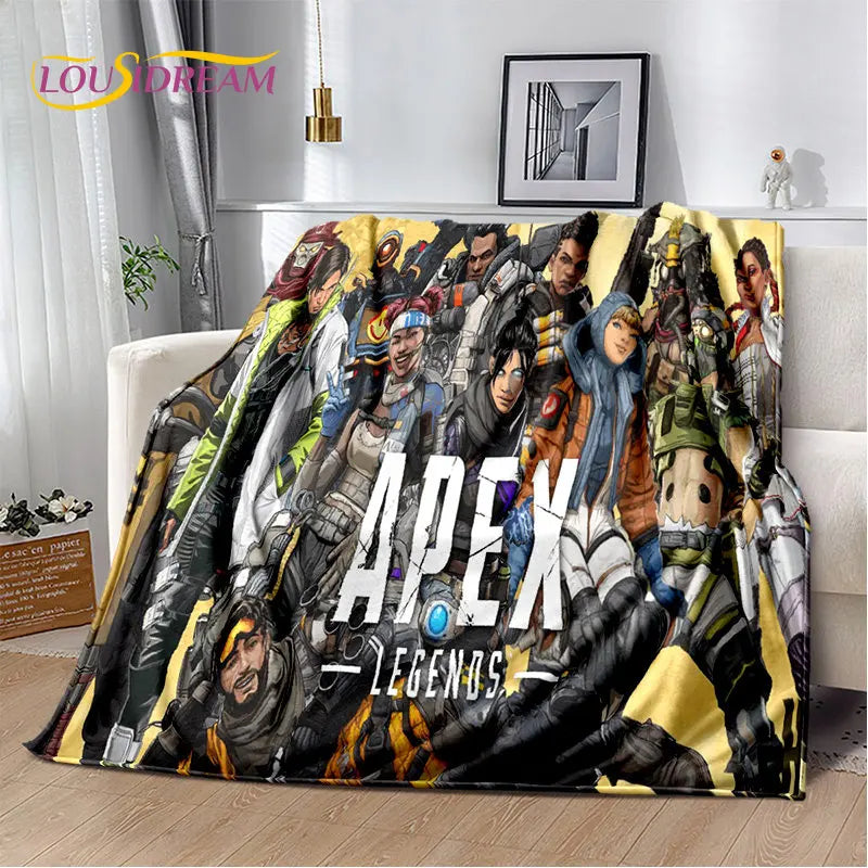 Apex Legends Game Gamer Cartoon Soft Plush Blanket,Flannel Blanket Throw Blanket for Living Room Bedroom Bed Sofa Picnic Cover