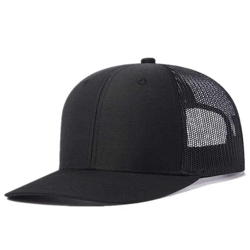 Unisex-Kappe mit leicht gebogener Krempe im Trucker-Stil – Freizeit- und Outdoor-Kappe für Damen und Herren, atmungsaktiv, für den Sommer