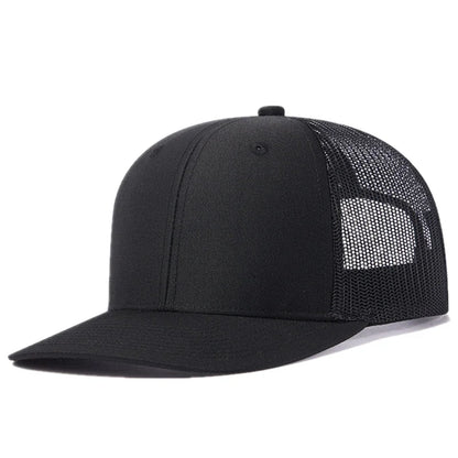 Unisex-Kappe mit leicht gebogener Krempe im Trucker-Stil – Freizeit- und Outdoor-Kappe für Damen und Herren, atmungsaktiv, für den Sommer