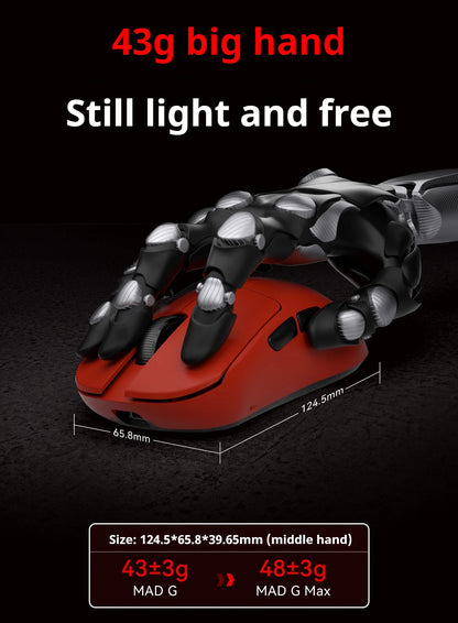 Mouse wireless ultraleggero originale FGG Madlions Mad G Pro Max 8K HZ dual-mode a bassa latenza PAW3395, accessori e regali per gamer