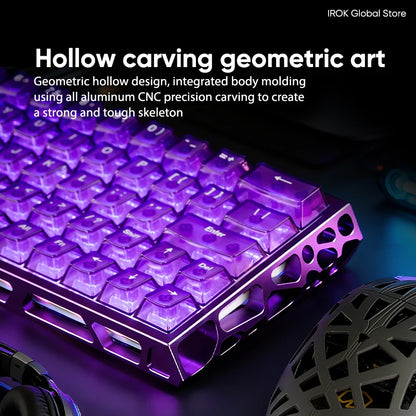 IROK MG63 Hollow Aluminium Gaming Magnetic Mechanical Keyboard 60% RT0.001mm 8KHz 0.07ms 512K RGB Hot Swap Wired Gamer Keyboard