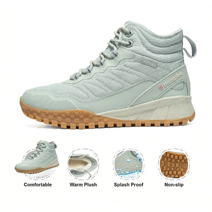 Baasploa Winter Women’s Sneakers Plush Warm Snow Boots Non-Slip Waterproof Shoes Women’s Outdoor Boots Walking Shoes