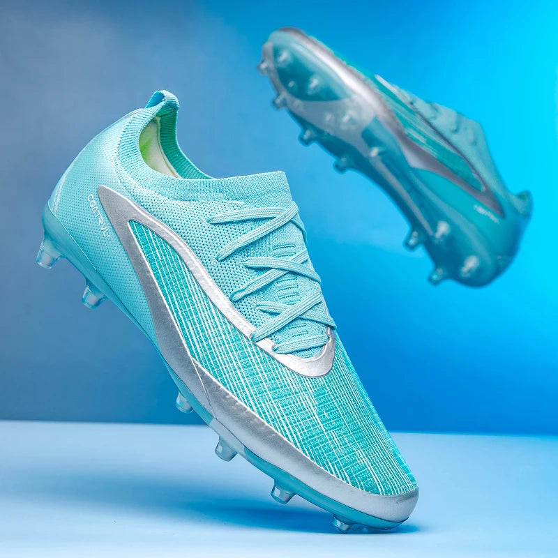 Chuteiras de futebol novas para homem, com pitons para exterior, respiráveis, adulto, antiderrapantes, calçado de futebol desportivo, pitons longos, treino, rapaz, jogo, confortáveis