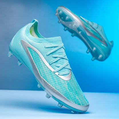 Chuteiras de futebol novas para homem, com pitons para exterior, respiráveis, adulto, antiderrapantes, calçado de futebol desportivo, pitons longos, treino, rapaz, jogo, confortáveis