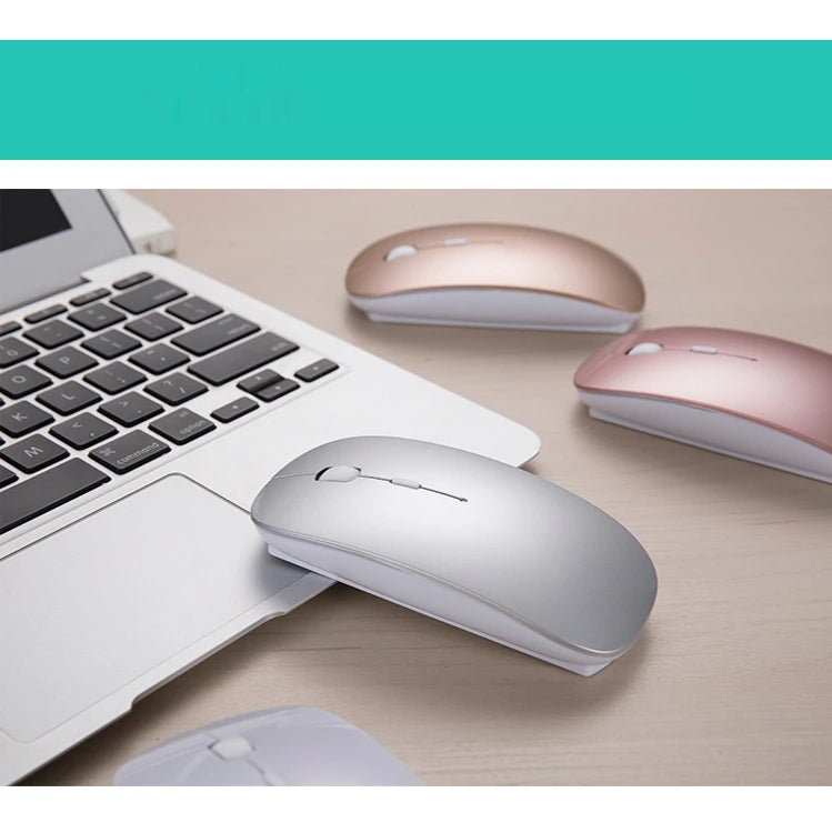 New Charging Type-C Wireless Mouse + USB Dual Receiver, Mute Ergonomic Design, 1000/1200/1600 Three-Speed DPI