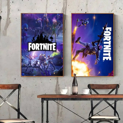 Autocolante poster F-FORTNITE cool em alta definição, ideal para valorizar as paredes da casa e do quarto, disponível em diversos estilos.