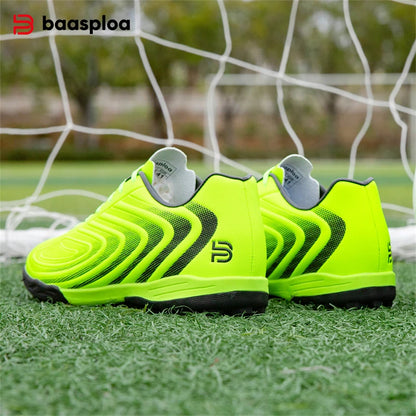 Baasploa Men's Football Shoes Brand Comfort Lightweight Turf Training Soccer Shoes Professional Male Soft Sneakers Non-Slip