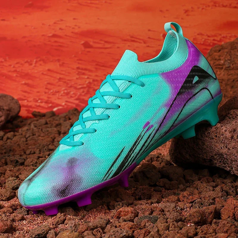 New Men's Football Boots Match Soccer Shoes FG Ultralight Drop Shipping Training Shoes Cleats Outdoor Soccer Non-Slip Long Spikes