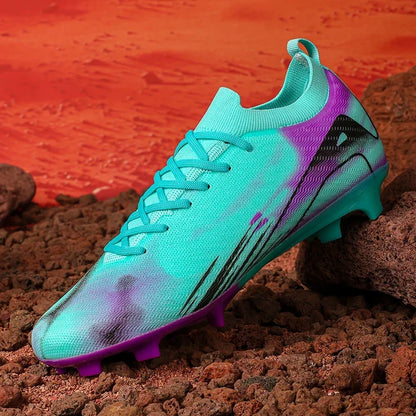 New Men's Football Boots Match Soccer Shoes FG Ultralight Drop Shipping Training Shoes Cleats Outdoor Soccer Non-Slip Long Spikes