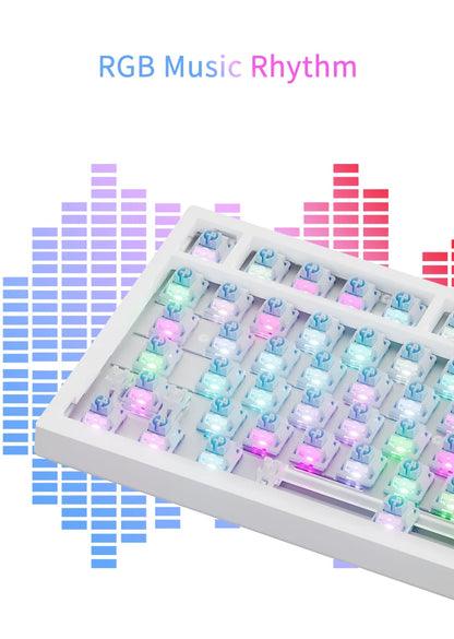 Ajazz AK820 / AK820PRO Gaming Mechanical Keyboard 82 Keys Wired Bluetooth 2.4GHz Wireless Gamer Keyboard Custom Gasket for Laptop