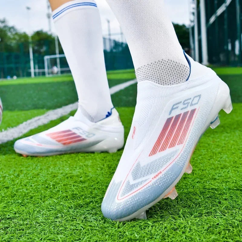 Nouvelles chaussures de football pour hommes, crampons longs antidérapants pour adultes, chaussures de sport pour garçons, crampons d'entraînement en plein air, respirantes et confortables