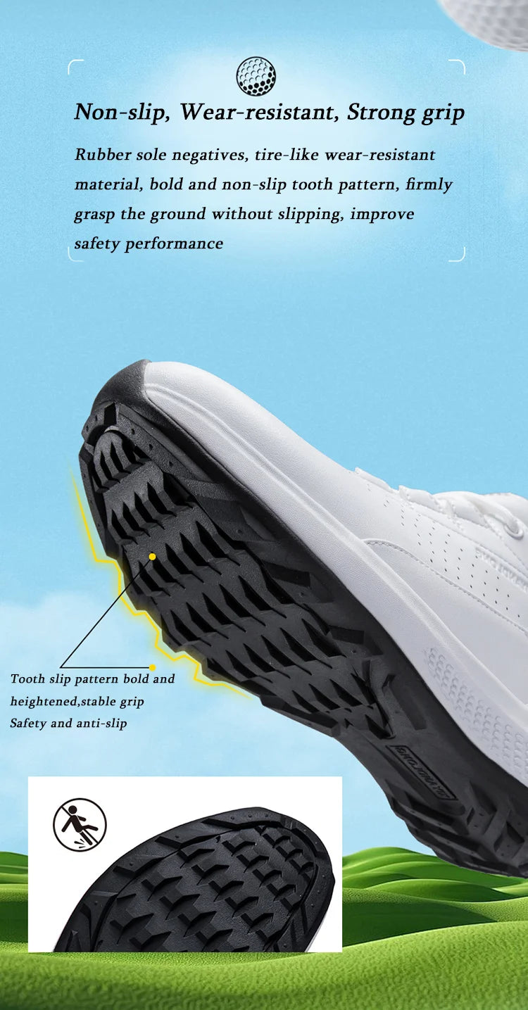 Golf Sports Shoes Men Waterproof high-Quality Leather Golf Competition Sports Shoes Formal Shoes Golf Course Men Training Shoes