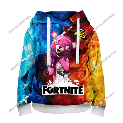 Fortnite Couple Wear Men's and Women's Sweater Children's Printed Casual Hoodie Student Outdoor Sports Simple Long-Sleeved