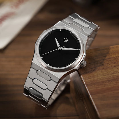 Watchdives WD0016 Super Black Men Watch Ultra Light-Absorbing Dial VH31/VH60 Sweep Second Quartz Movement Stainless Steel Watch