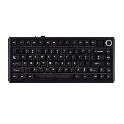 Teclado mecánico inalámbrico EPOMAKER X AULA F75 MAX compacto 75% con distribución ANSI, conexión por cable/Bluetooth/2.4GHz, pantalla TFT y perilla