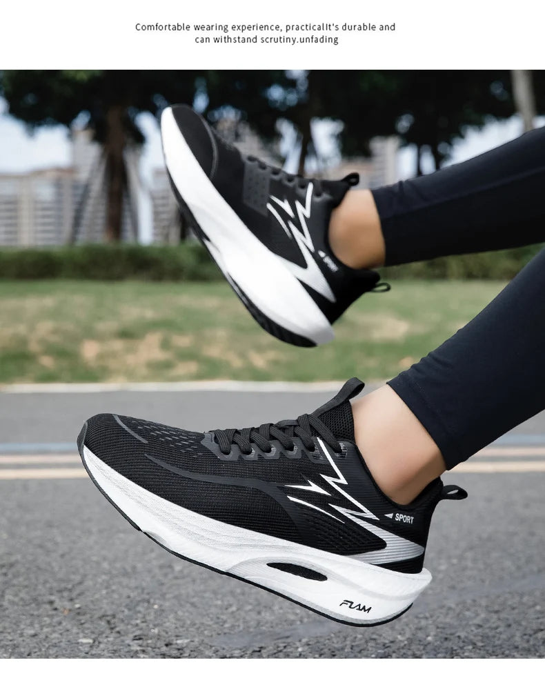 Men's Sports Running Shoes Marathon Air Cushion Breathable Lightweight Comfortable Women's Outdoor Athletic Sneakers Jogging Tennis
