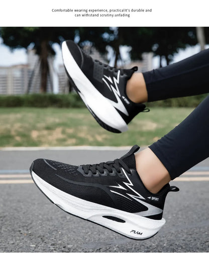 Men's Sports Running Shoes Marathon Air Cushion Breathable Lightweight Comfortable Women's Outdoor Athletic Sneakers Jogging Tennis