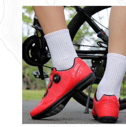 Scarpe da ciclismo da uomo e da donna per bici da strada, competizione e velocità, scarpe sportive da ciclismo autobloccanti con tacchette SPD