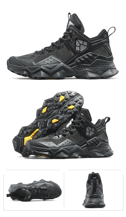 Rax Men's Waterproof Hiking Shoes Breathable Hiking Boots Outdoor Trekking Boots Sports Sneakers Tactical Shoes