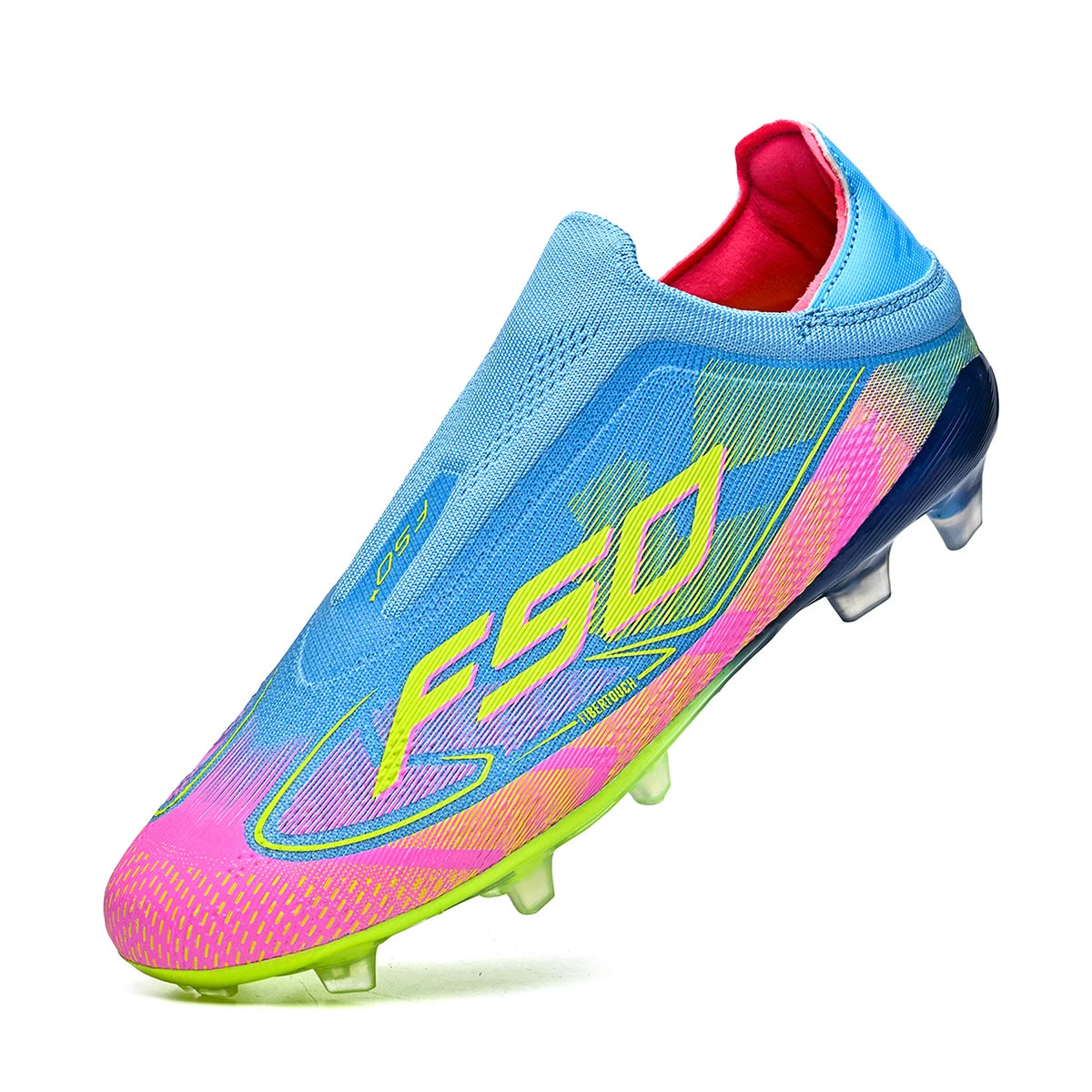 Anti-Slip AG/FG Soccer Boots, TPU Shock Absorption Sole, Durable PU Fabric Upper, Teen Boys and Girls Professional Field Sneakers