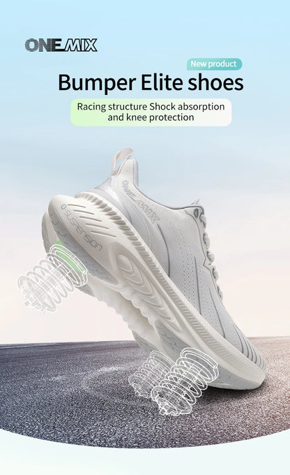 ONEMIX Bumper Elit Racing Running Shoes Cushion Stable Sport Shoes Light Anti-Slip Wearable Walking Sneakers Spring Jogging