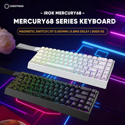 IROK Carotmas Mercury68 Mercury 68 Mercury68 Pro Mercury68 Max RT 0.001mm 8K Tastiera meccanica magnetica gaming cablata per gamer