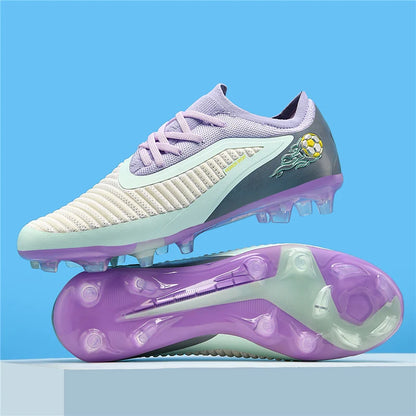 New Men Soccer Shoes Adult Non Slip Football Boots Outdoor Sport Boys Long Spikes Training Cleats Breathable Match Comfortable