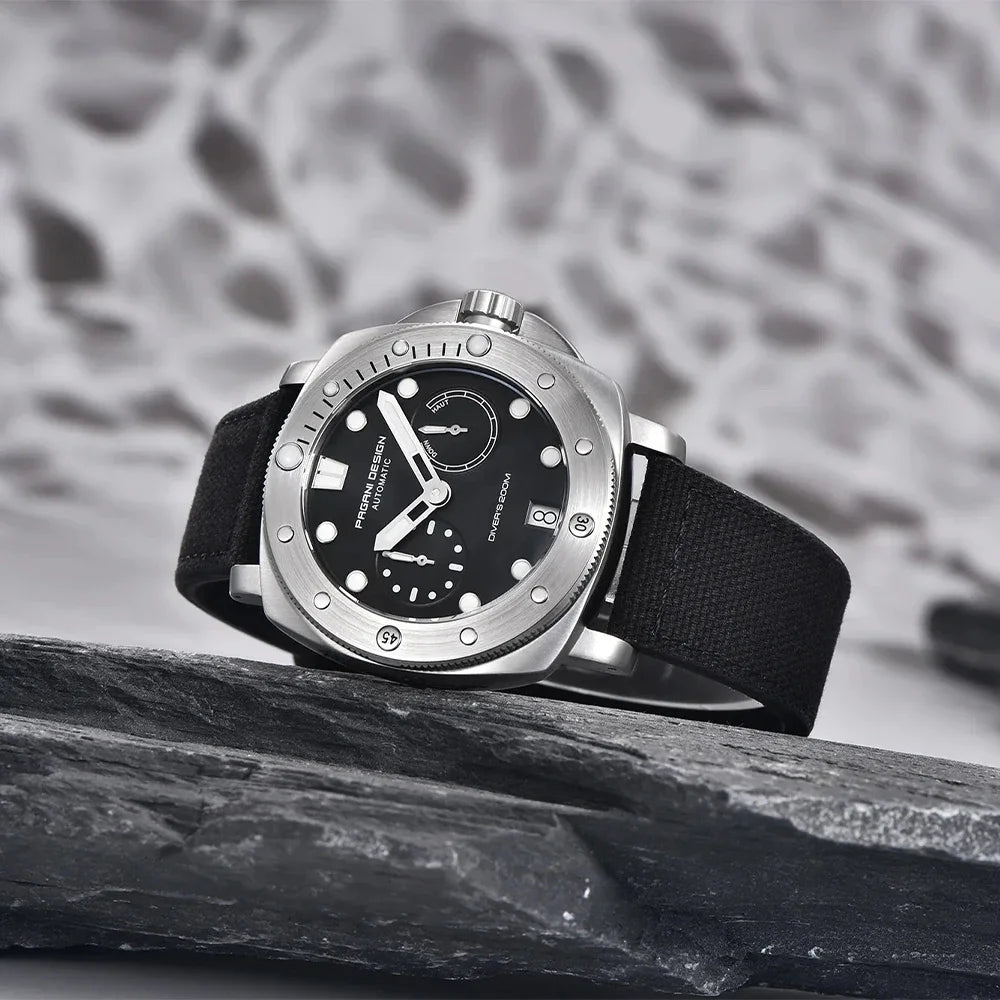 PAGANI DESIGN Men Mechanical Watch Luxury Sapphire Glass Luminous Automatic Watch 200M Waterproof Stainless Steel Watch For Men