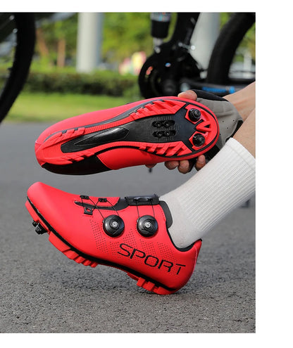 Scarpe da ciclismo ultraleggere, traspiranti e leggere, suole rigide compatibili SPD per allenamento e competizioni su bici da strada e mountain bike