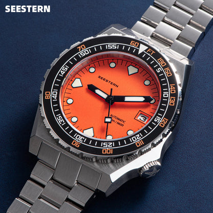 SEESTERN SUB600T V3 Men's Watch Automatic Diving Sapphire Wristwatch NH35 Movement Ceramic Bezel Luminous Date Jubilee Waterproof