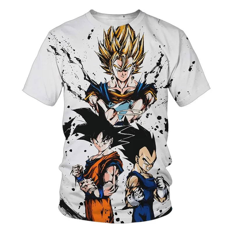 Dragon Ball T-Shirt Kids Tops Tee Anime Figures Son Goku Super Saiyan T-shirt Boys T-shirts Children Clothes Summer Short Sleeve