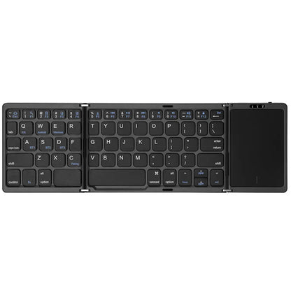 Mini Folding Wireless Bluetooth Keyboard Russian Spanish Arabic Hebrew Portugues with Touchpad for Windows, Android, IOS