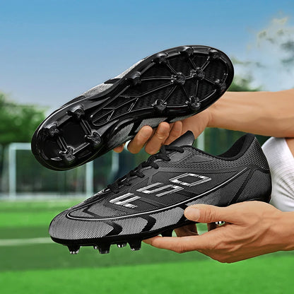 Nouvelles chaussures de football pour hommes, chaussures de sport respirantes, antidérapantes, de haute qualité, chaussures de football pour match en plein air, futsal, haute cheville, ultralégères