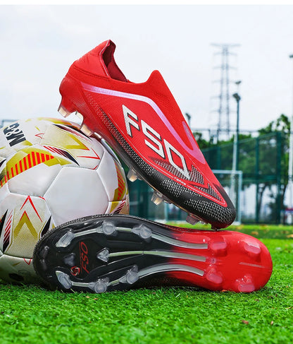 New Men's Football Boots, Non-Slip Outdoor Sneakers, Match Grass Cleats, High-Quality Soccer Shoes, Futsal, Hot-Selling High-Top Light Boots