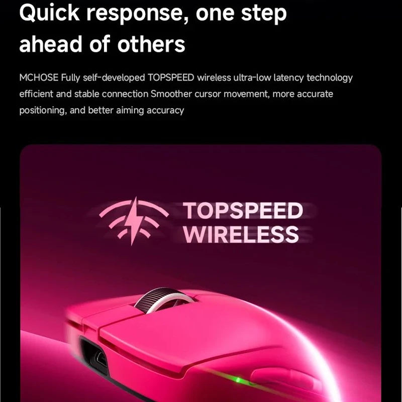 MCHOSE A7 V2 Ultra / Pro Lightweight Wireless Gaming Mouse Dual 8000Hz PAW3950 TI 42000DPI Mice For PC E-sports Gamer