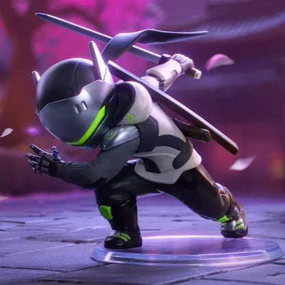 POP MART Overwatch Play of The Game Series Caixa Mistério Original Blind Box Surpresa Figuras de Ação Anime Adoráveis Ornamentos Figurinhas