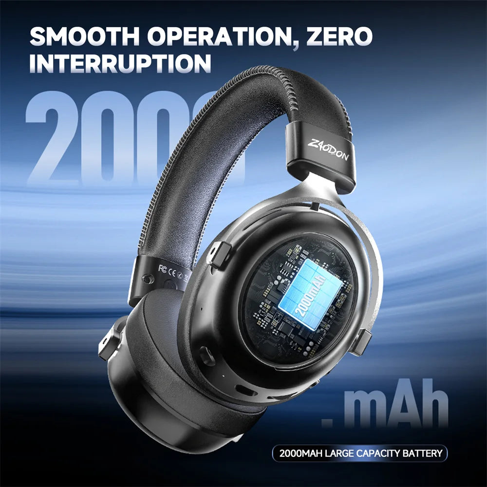 New Wireless Gaming Headphone, Bluetooth 6.0, 53mm Titanium Drivers, 7.1 Virtual Surround Sound, 15ms Zero-Latency, for PC/PS5/Mobile