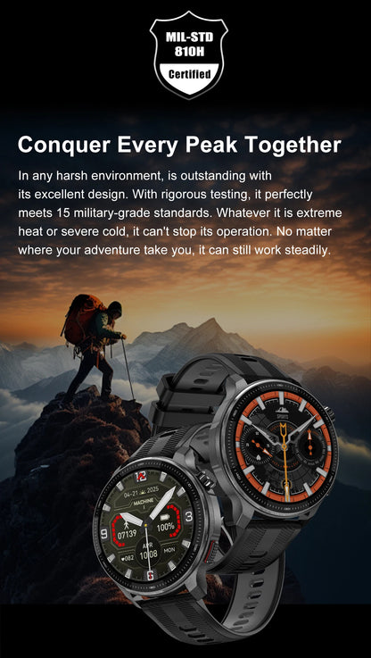 New GPS Offline Maps Smart Watch Men Memory 3D Menu Styles TWS MP3&MP4 Player 1.43"AMOLED Compass Sport Swim Waterproof Bracelet