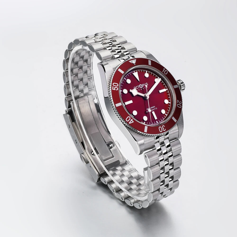 Octopus Kraken 37mm Dive Watch Men BB54 PT5000 Automatic Mechanical Movement Sapphire Crystal Aluminum Bezel STL Bracelet 20Bar
