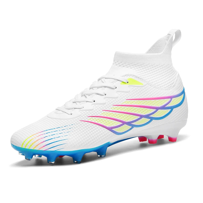 Superfly FG Football Boots Outdoor Soccer Cleats Black Shoes Soft Sport Professional Shoes Breathable Comfortable Boots Plus Size