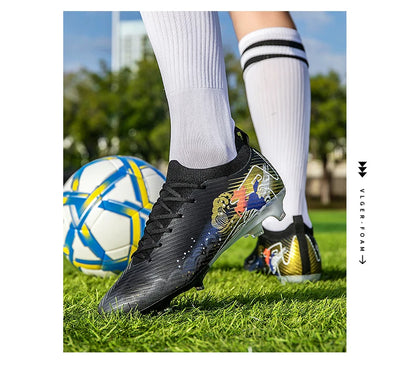 New Men's Soccer Shoes FG Non-Slip Long Spikes Football Boots Soccer Cleats Training Shoes Match Ultralight Outdoor Drop Shipping
