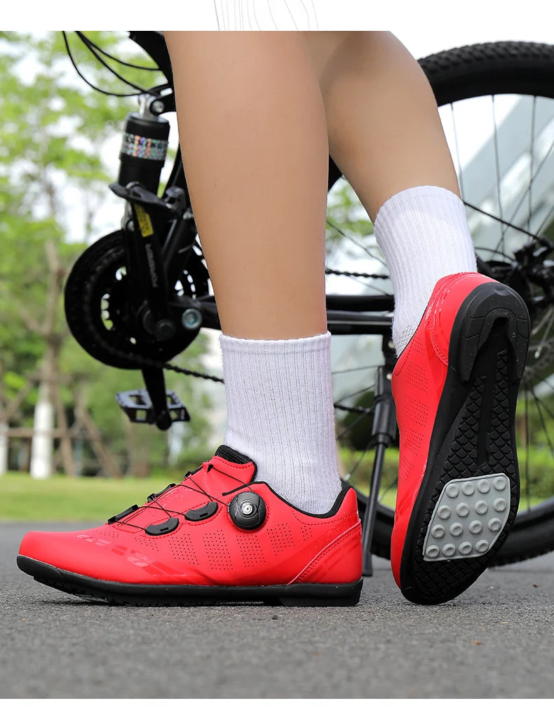 Scarpe da ciclismo da uomo e da donna per bici da strada, competizione e velocità, scarpe sportive da ciclismo autobloccanti con tacchette SPD